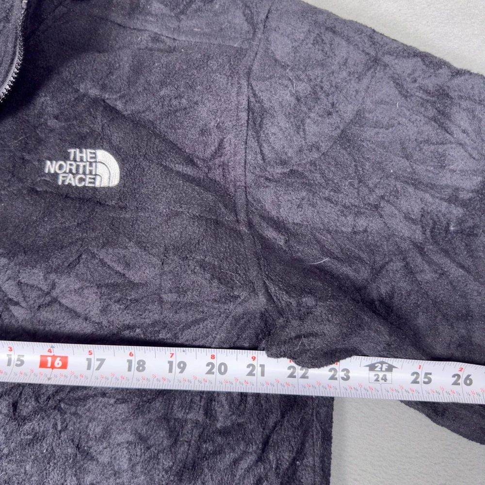 The North Face Mens XL Black Full Zip Fleece Jacket Mock Neck Logo Outdoor